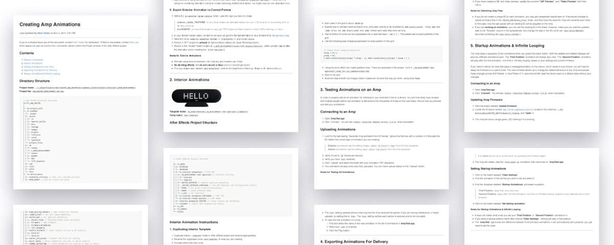 Documentation was essential to be able to scale the process and introduce new team members to the technical process.